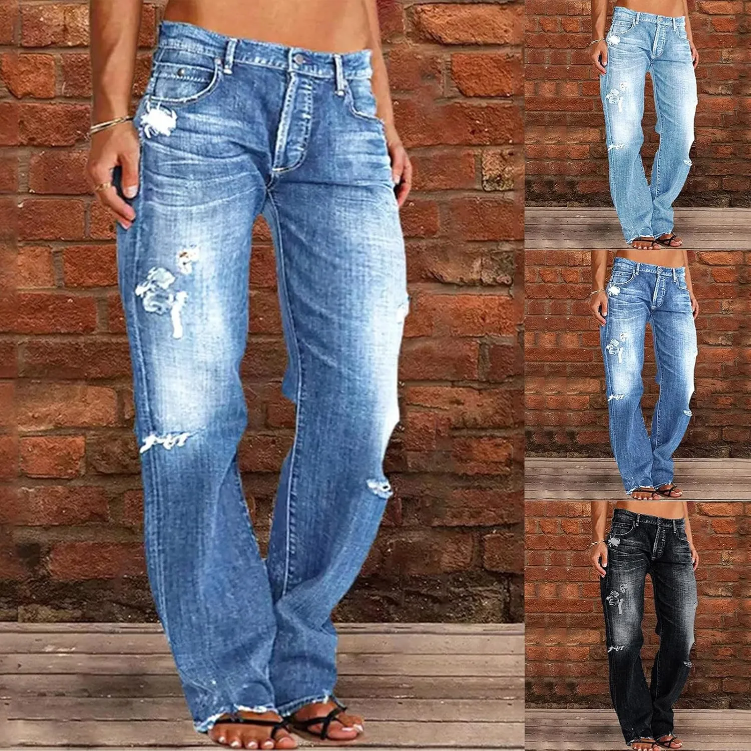 LCMTWX Womens Jeans Mid Waisted Waisted Pants Trousers Up Womens Casual Women's Jeans Casual Denim Pants Jeans for Women