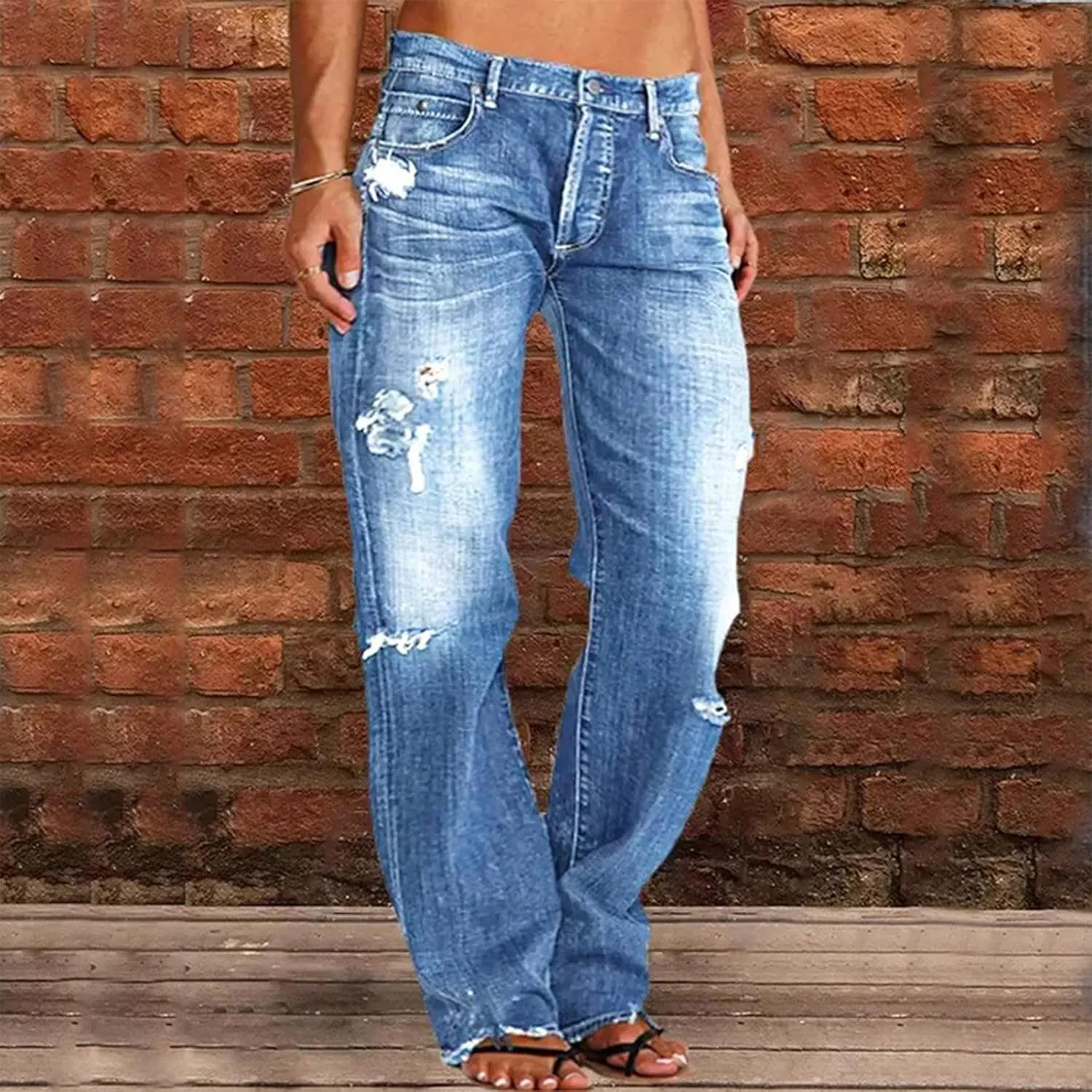 LCMTWX Womens Jeans Mid Waisted Waisted Pants Trousers Up Womens Casual Women's Jeans Casual Denim Pants Jeans for Women