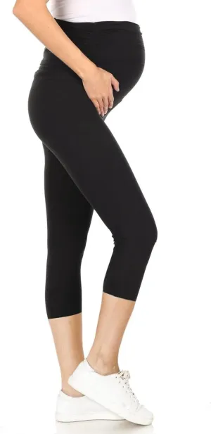 Leggings Depot Women's Maternity Leggings Over The Belly Pregnancy Casual Yoga Tights