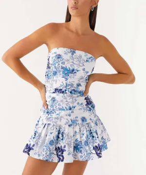 LILTWIST Formal Strapless Graduation Mini Dress Bodycon Ruffle Party Tube Dress Elegant Backless Homecoming Dresses for Women