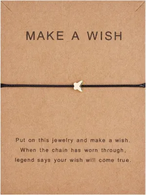 Link Paperclip Bracelets for Women Girl Simplicity Charm Bracelets for Women Gold Love Star Wish Blessing Card Woven Bracelet Friendship Bracelets Fashion Jewelry Bracelets- Men Bangle (A, One Size)