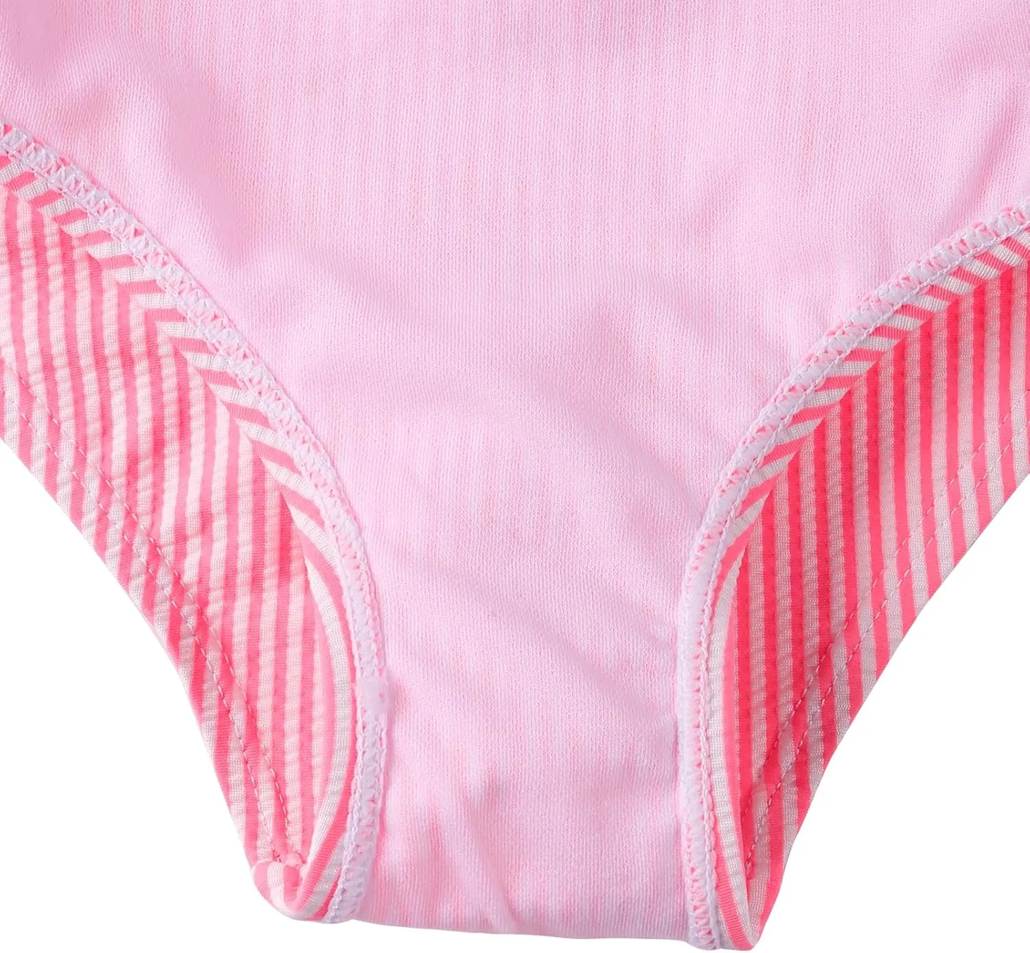 LIZENS Two-Pieces Girls Swimsuit Puff Sleeve Beach Bathing Suit Stripe Bikini Sets