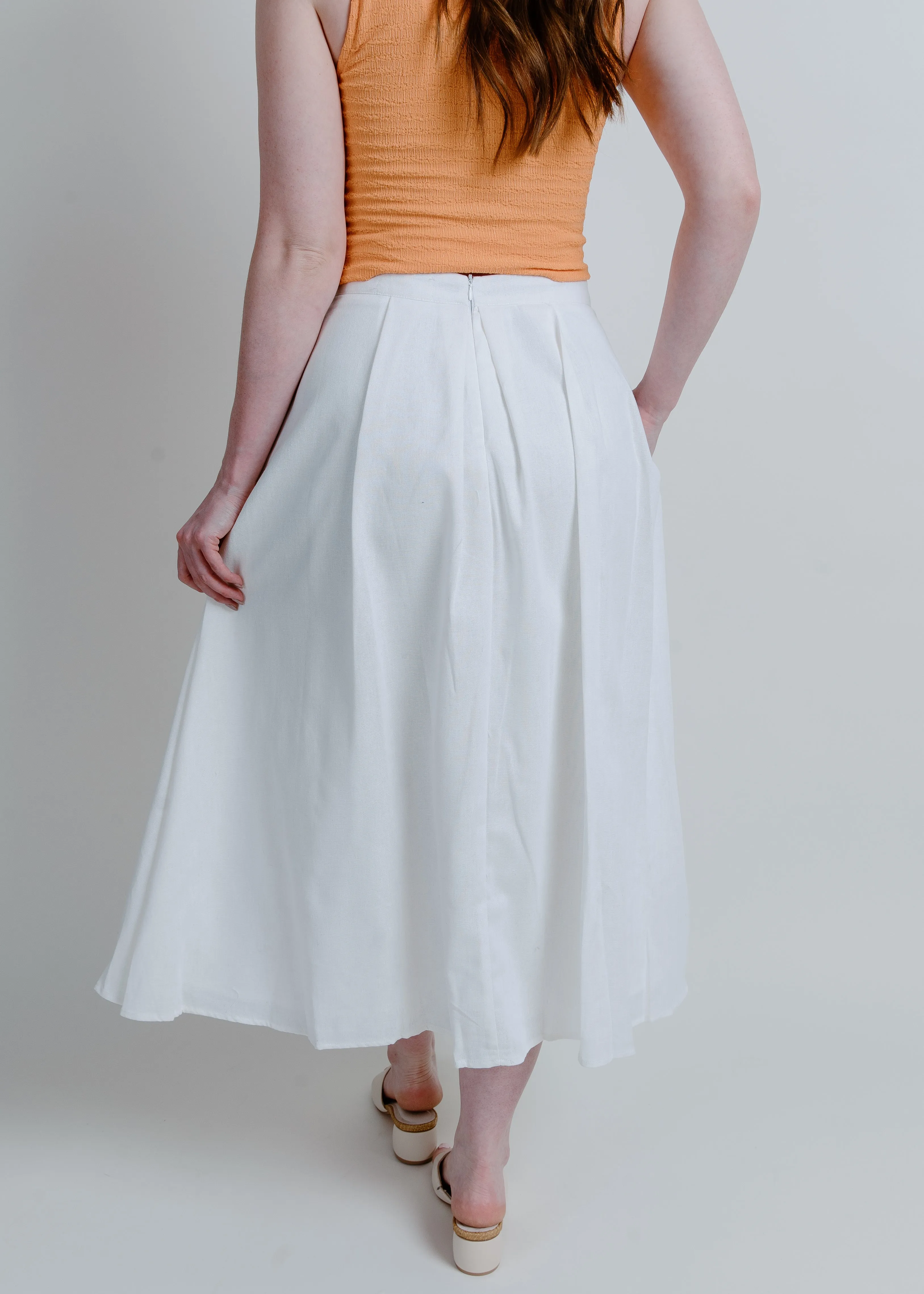 Magnolia Midi Skirt - Off White