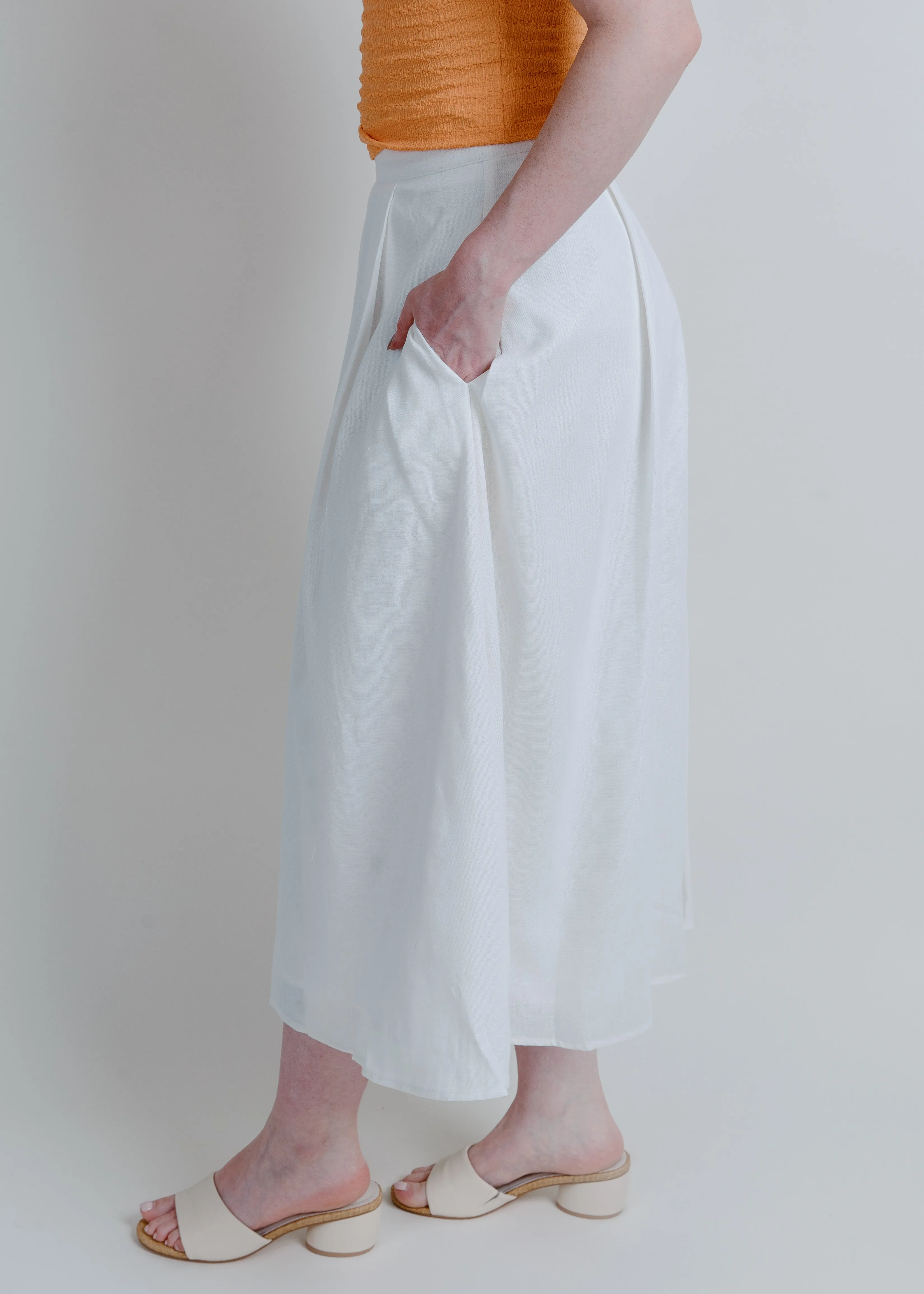 Magnolia Midi Skirt - Off White