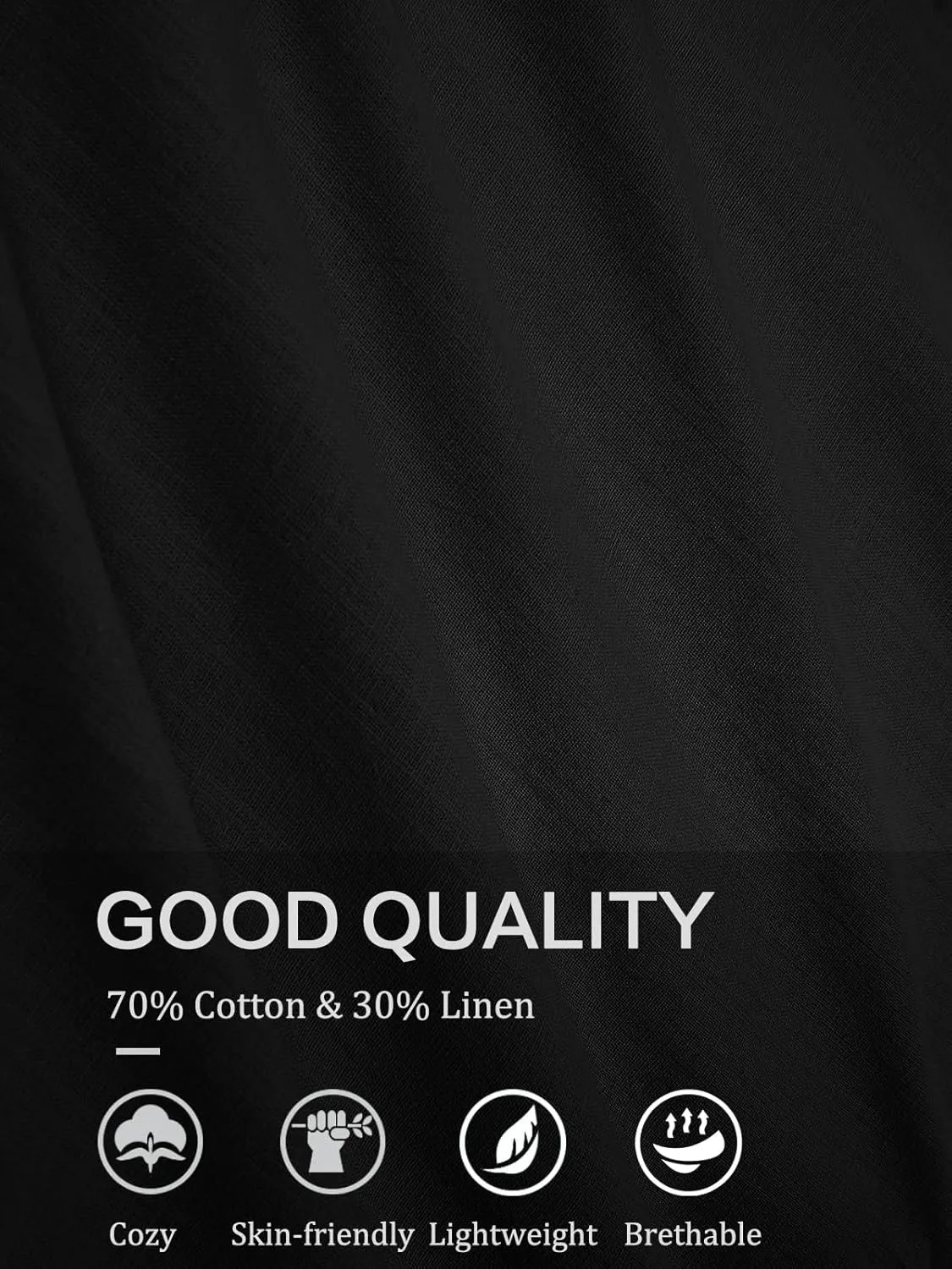 Makkrom Mens Guayabera Linen Shirts Long Sleeve Button Down Cuban Casual Summer Beach Shirt Tops