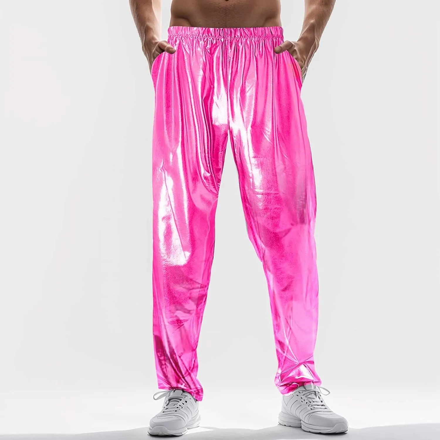 Mardi Gras Pants for Men Relaxed Fit Stretch Waist Reflective Pants Lightweight Comfy Casual Atheltic Joggers Streetwear