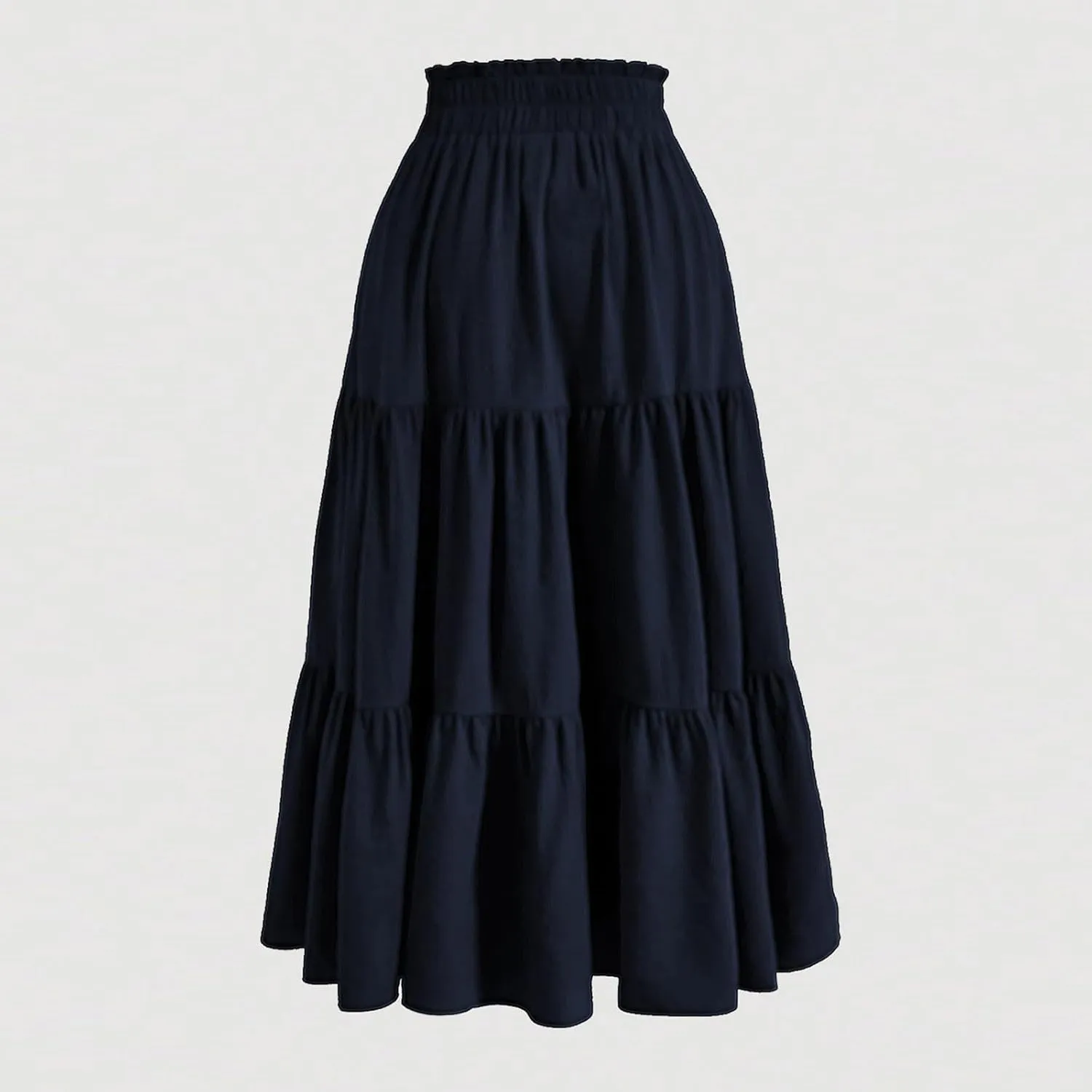 Maxi Skirts for Women Trendy Summer A Line Long Skirt Drawstring High Waisted Tiered Flowy Pleated Skirt with Pockets