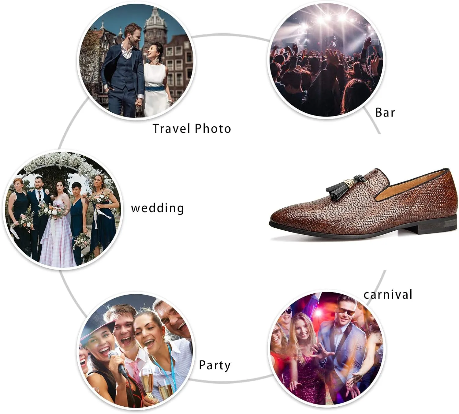 Meijiana Mens Loafers Wedding Dress Shoes Slip-On Loafers for Men Tuxedo Suit Shoes