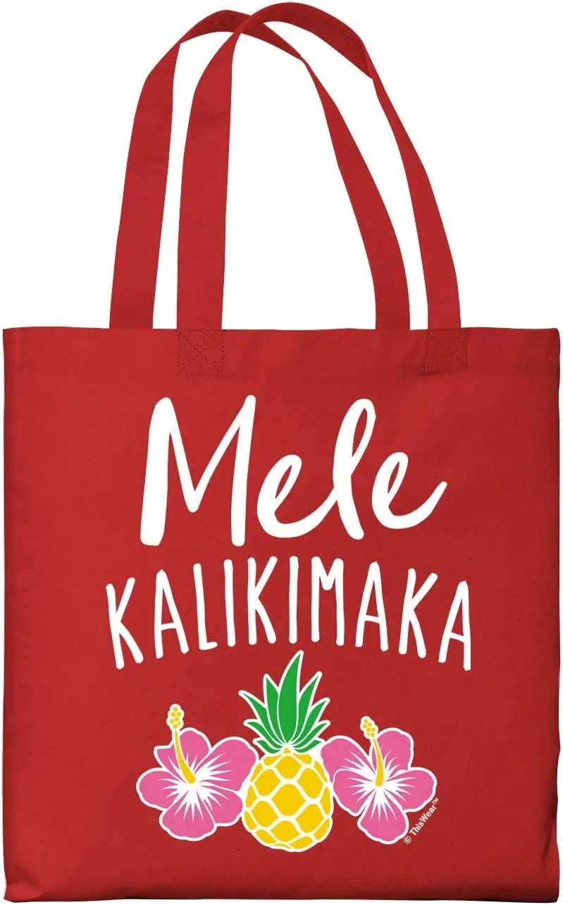 Mele Kalikimaka Hawaiian Christmas Song Canvas Tote Bag