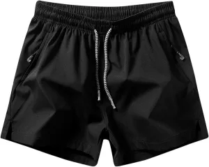 Mens Athletic Shorts 5 Inch Quick Dry Jogger Elastic Waist Cargo SweatShorts Relaxed Fit Running Workout Casual