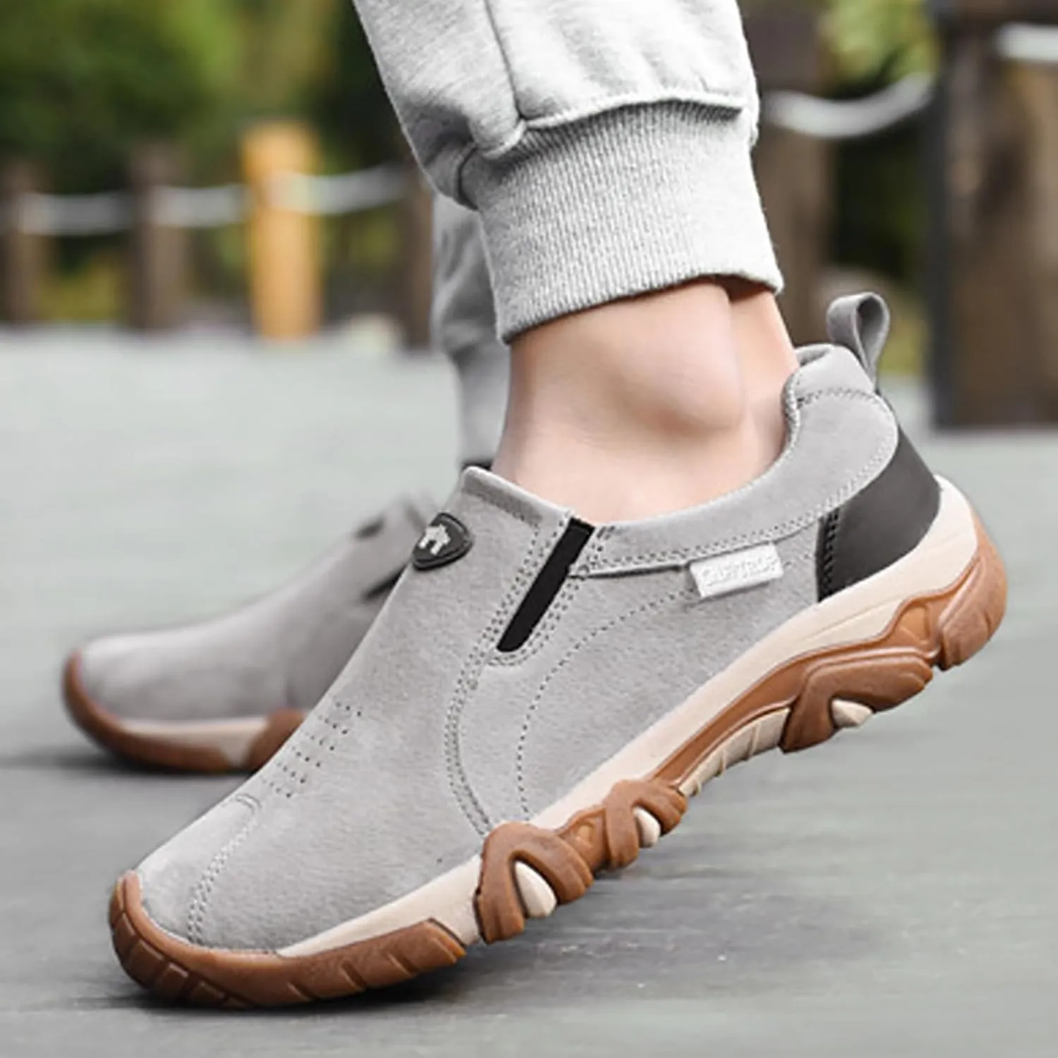Men's Breathable Soft Suede Plain Casual Mountaineering Leisure Sports Shoes Lite Adapt Sneaker Men's