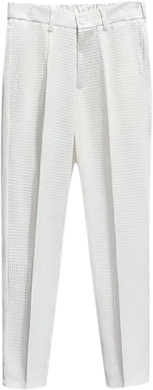 Men's Business Dress Suit Pants,Expandable Waist Chino Work Suit Pants Classic Slim Fit Straight Leg Suit Trousers