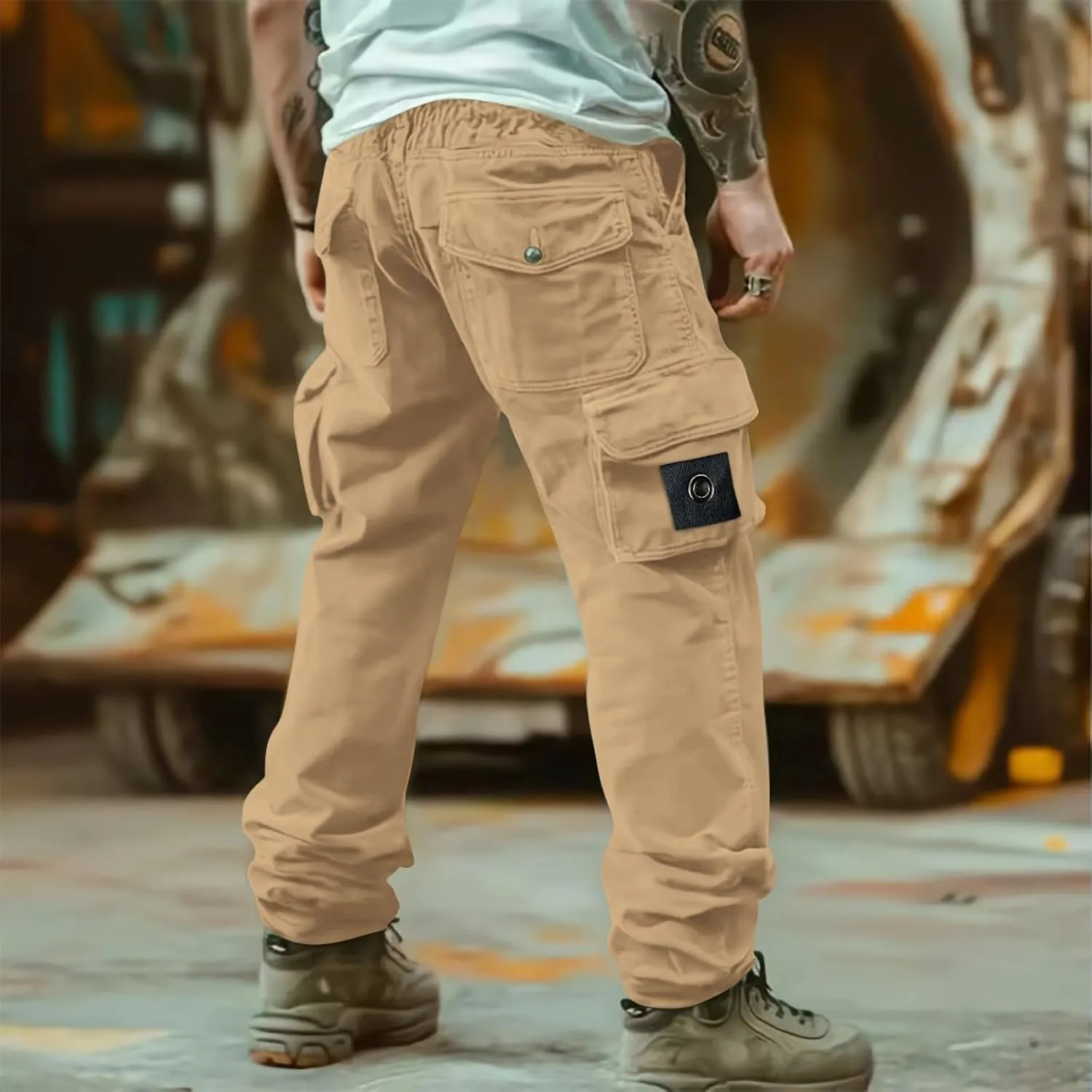 Mens Cargo Pants Relaxed Fit Mens Wild Cargo Pants Loose Fit Five Pocket Pants Men Black Pants Men Stretch Men
