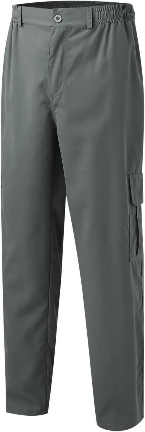 Men's Cargo Pants with Mutil Pockets Open Bottom Big and Tall Sweatpants Lightweight Elastic Waiset Casual Athletic Joggers