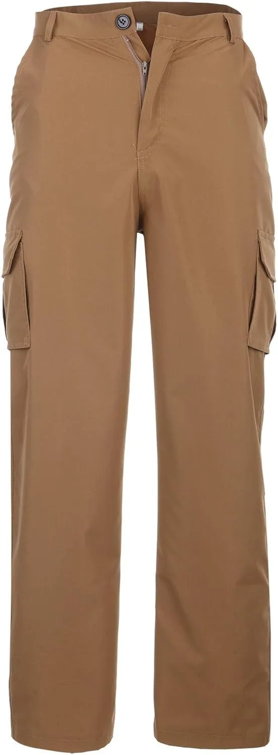 Men's Cargo Sweatpants Big and Tall Relaxed Fit Athletic Joggers Plus Size Baggy Stretch Waist Workwear Jogging Hiking Pants