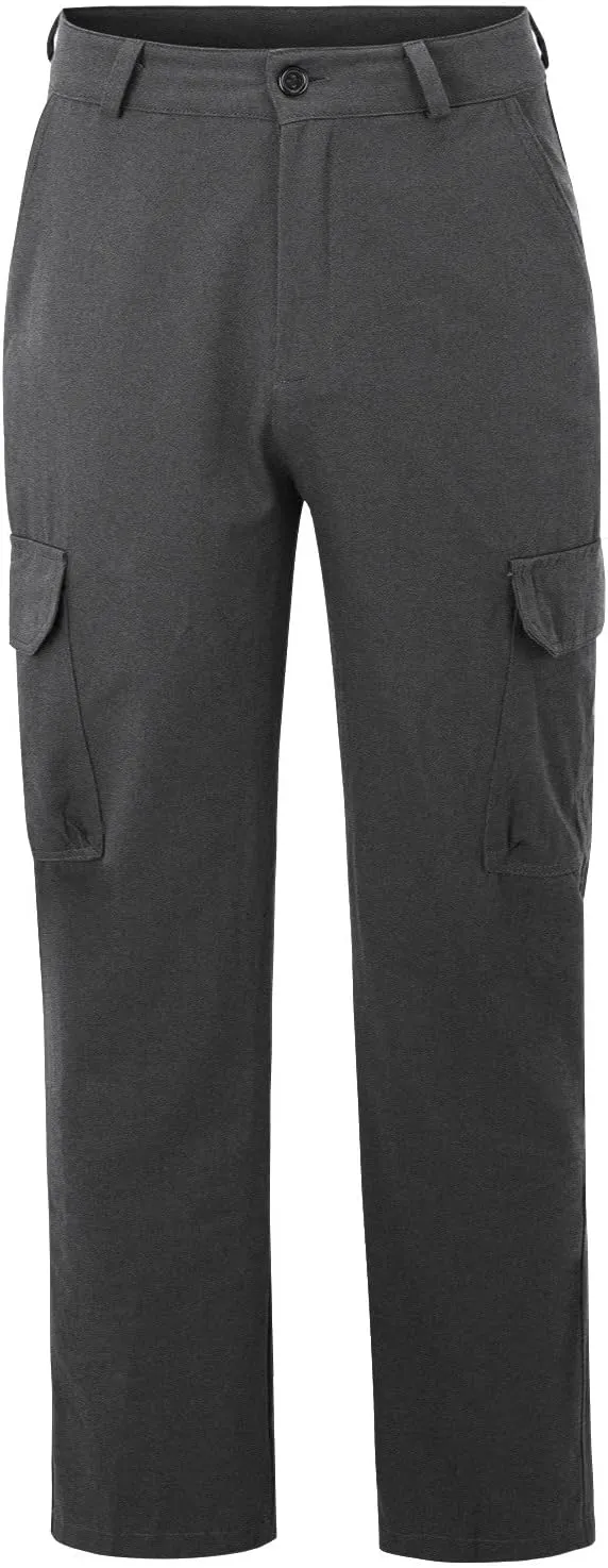 Men's Cargo Sweatpants Big and Tall Relaxed Fit Athletic Joggers Plus Size Baggy Stretch Waist Workwear Jogging Hiking Pants