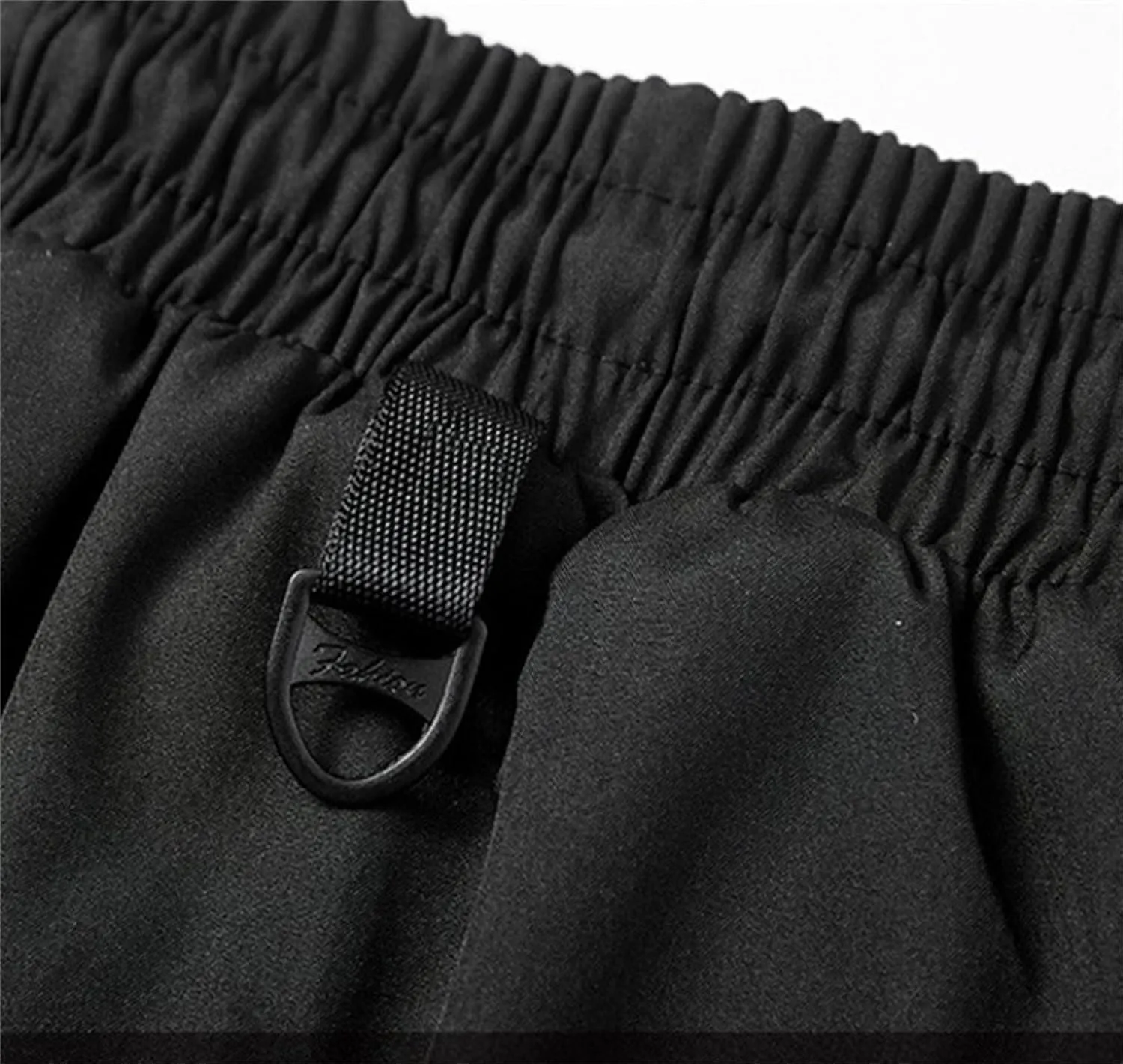 Mens Casual Pants Elastic Waist Relaxed Fit Windproof Fleece Trousers Plus Size Lightweight Straight Leg Tapered Joggers