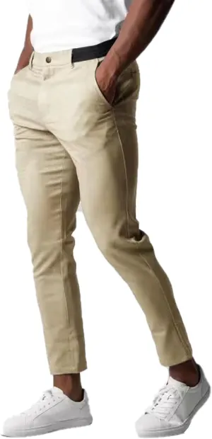 Mens Casual Stretch Chino Dress Pants Classic Active Slim Fit Elasticity Trousers Stretch Flat-Front Tapered Slacks