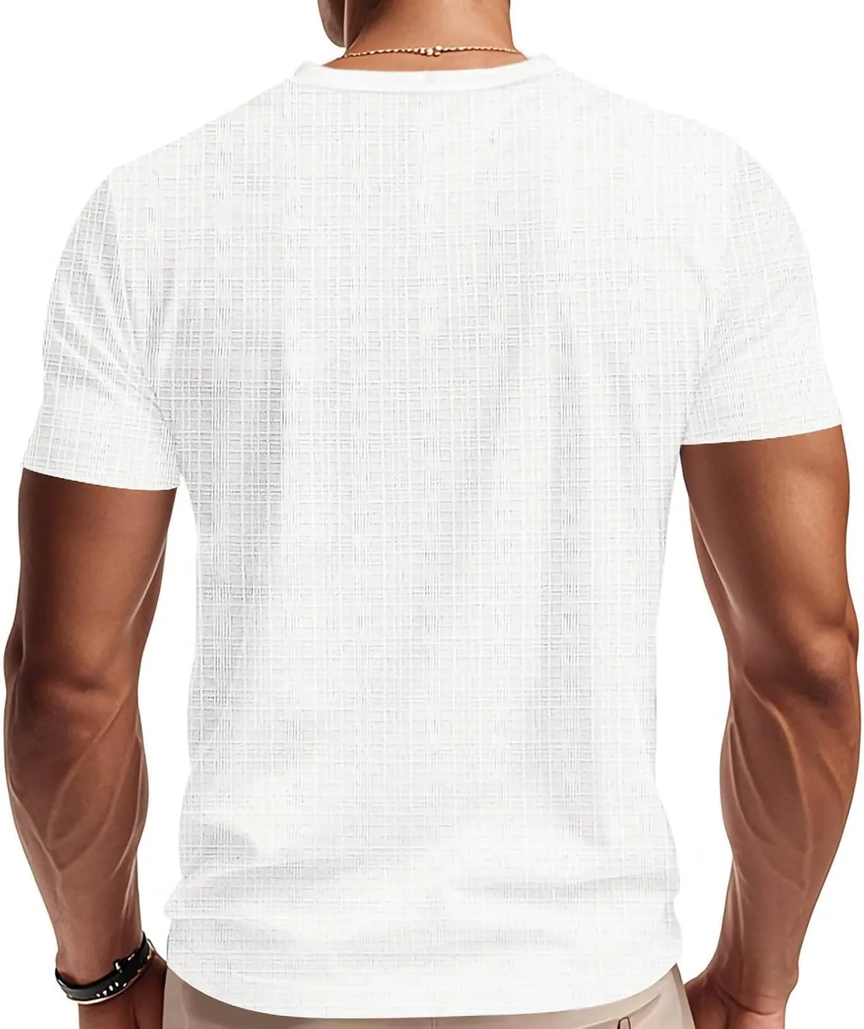 Mens Cotton Linen T-Shirts Casual V Neck Short Sleeve Summer Tunic Tops Lightweight Breathable Comfort Tees