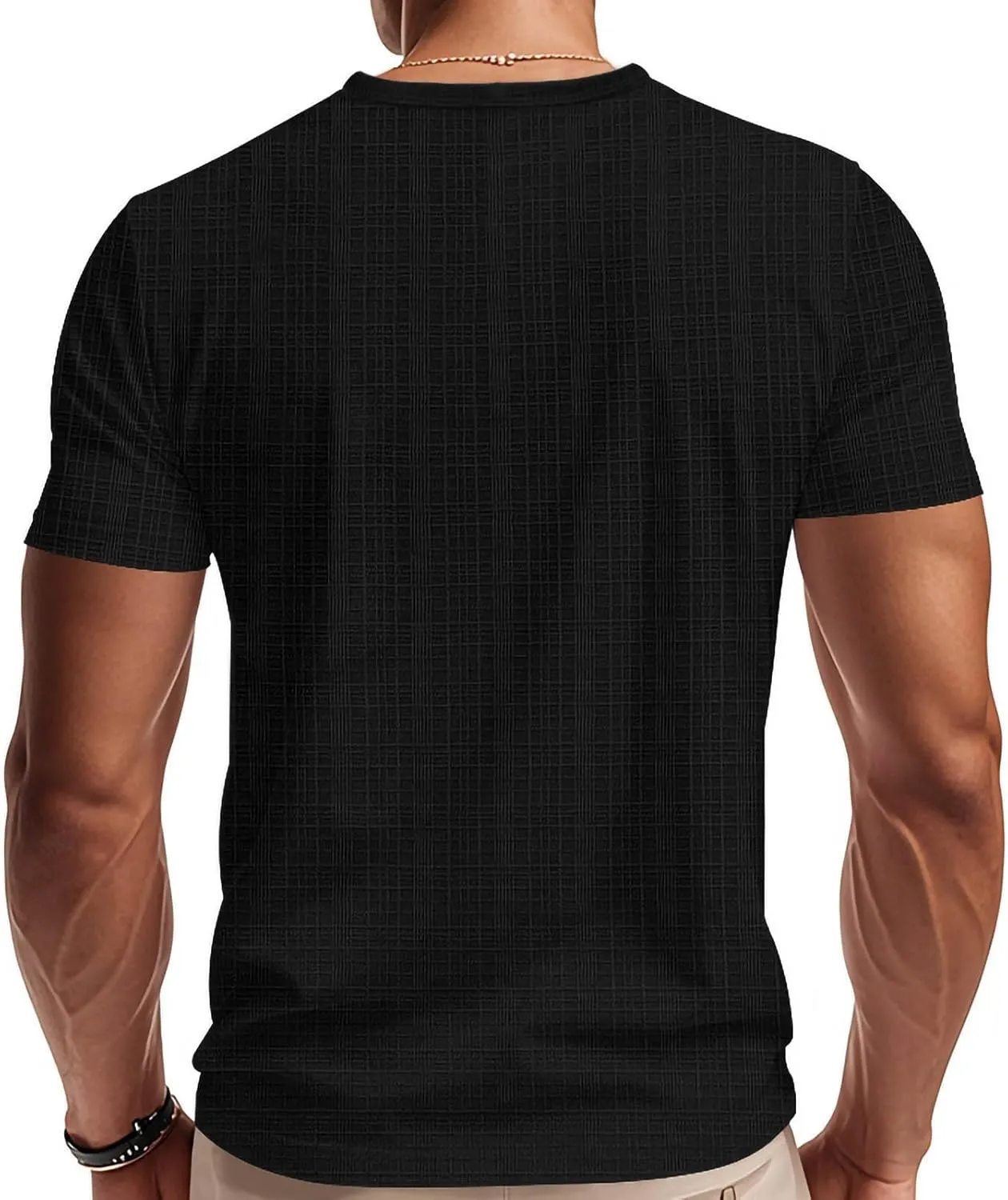 Mens Cotton Linen T-Shirts Casual V Neck Short Sleeve Summer Tunic Tops Lightweight Breathable Comfort Tees