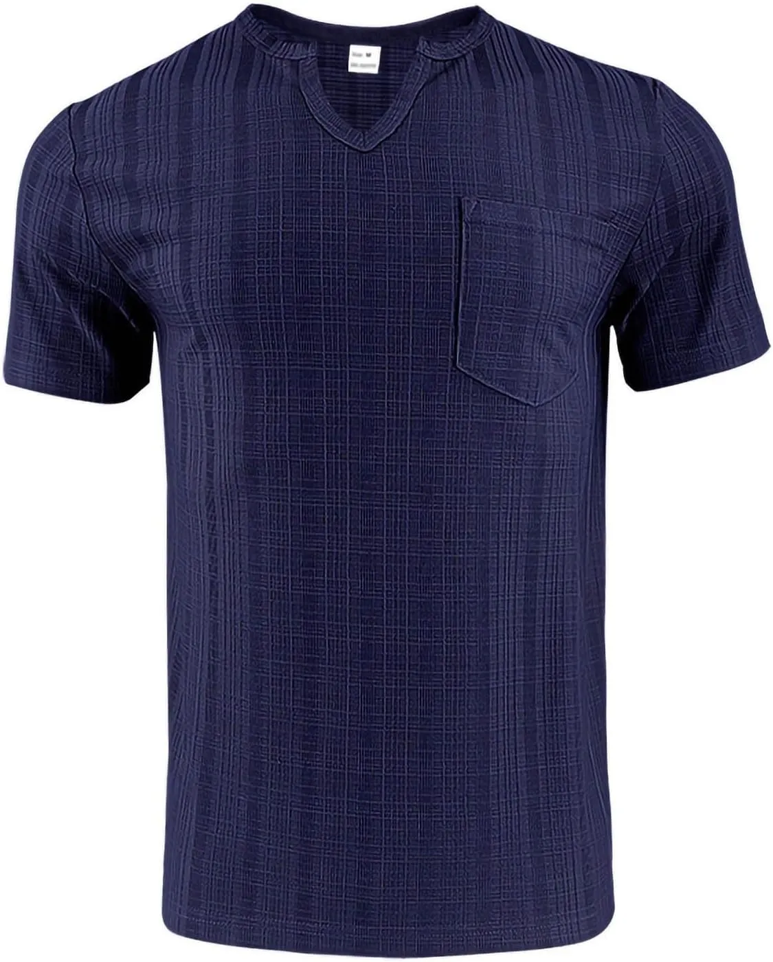 Mens Cotton Linen T-Shirts Casual V Neck Short Sleeve Summer Tunic Tops Lightweight Breathable Comfort Tees