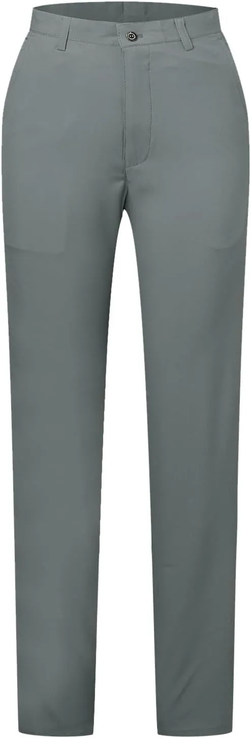 Mens Dress Pants Relaxed Fit Straight Leg Plus Size Casual Pants Summer Comfy Baggy Solid Classic Work Trousers with Pockets