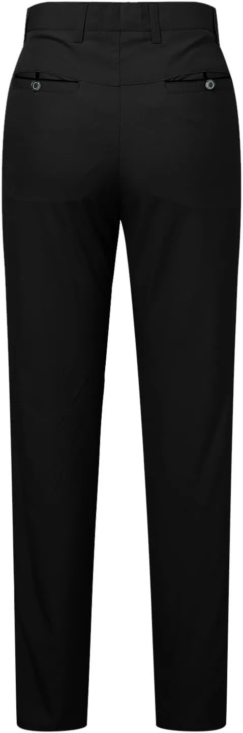 Mens Dress Pants Relaxed Fit Straight Leg Plus Size Casual Pants Summer Comfy Baggy Solid Classic Work Trousers with Pockets