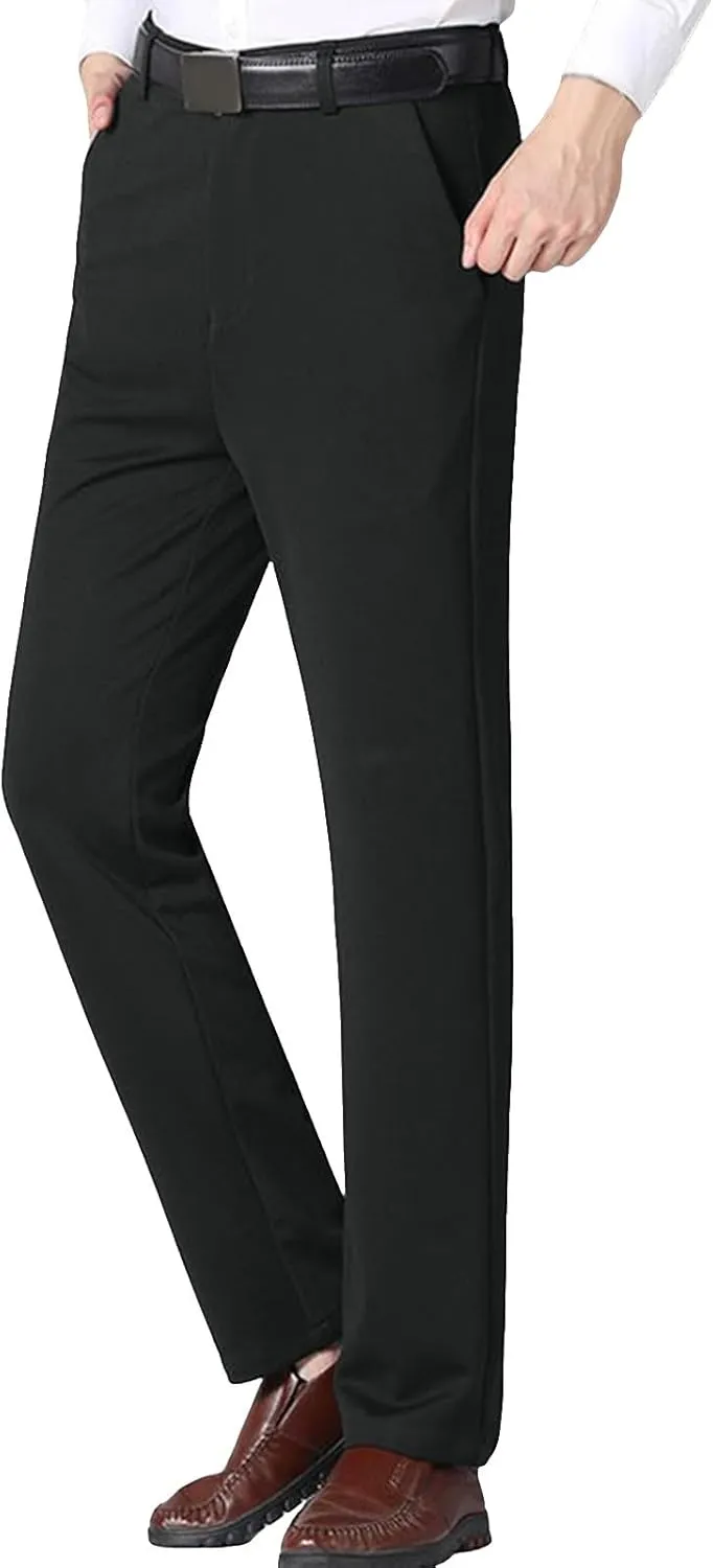 Mens Dress Pants,Slim Fit Business Formal Dress Pants Lightweight Straight Leg Skinny Classic Suit Trousers