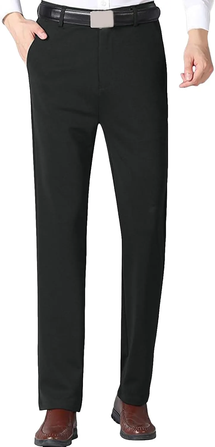 Mens Dress Pants,Slim Fit Business Formal Dress Pants Lightweight Straight Leg Skinny Classic Suit Trousers
