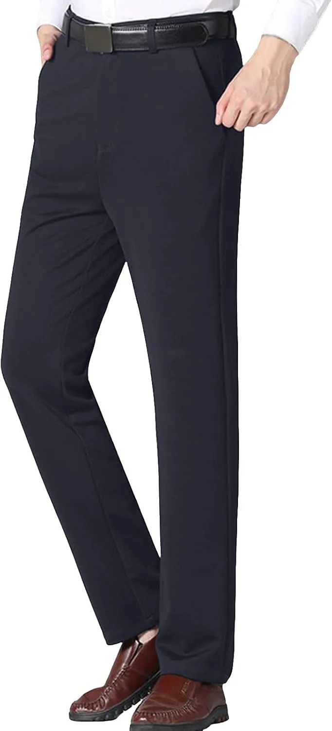 Mens Dress Pants,Slim Fit Business Formal Dress Pants Lightweight Straight Leg Skinny Classic Suit Trousers