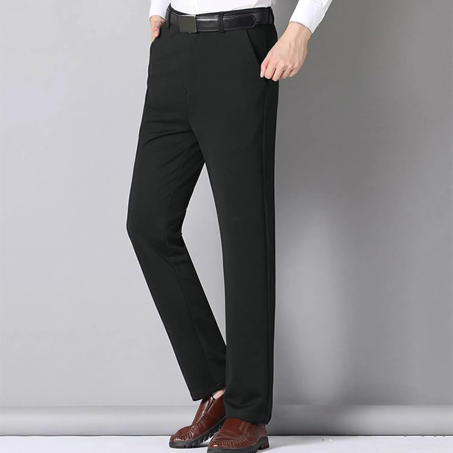 Mens Dress Pants,Slim Fit Business Formal Dress Pants Lightweight Straight Leg Skinny Classic Suit Trousers