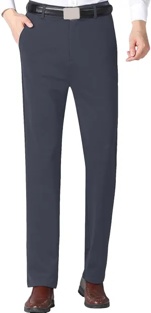 Mens Dress Pants,Slim Fit Business Formal Dress Pants Lightweight Straight Leg Skinny Classic Suit Trousers