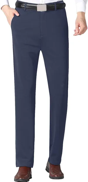 Mens Dress Pants,Slim Fit Business Formal Dress Pants Lightweight Straight Leg Skinny Classic Suit Trousers