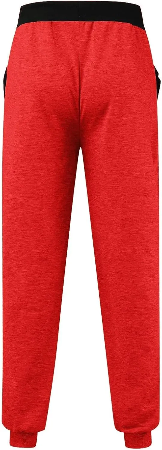 Mens Fleece Lightweight Joggers Pants Workouts Zipper Pockets Drawstring Slim Fit for Running Sports Wear
