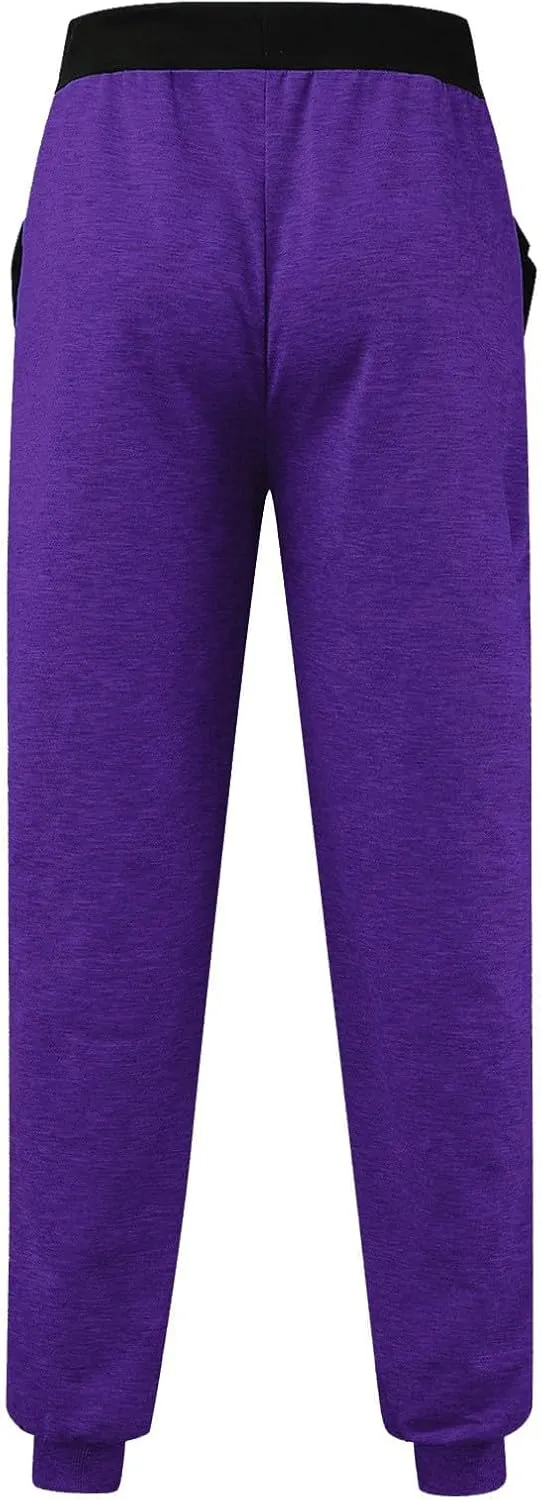 Mens Fleece Lightweight Joggers Pants Workouts Zipper Pockets Drawstring Slim Fit for Running Sports Wear