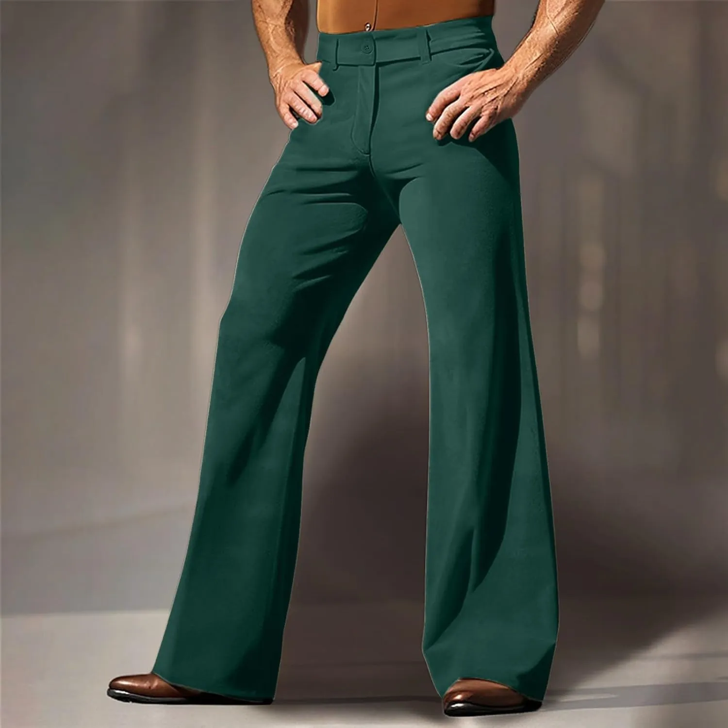 Men's Formal Trousers Straight with Pocket Meeting Business Extension Trousers Suit Pants for Men