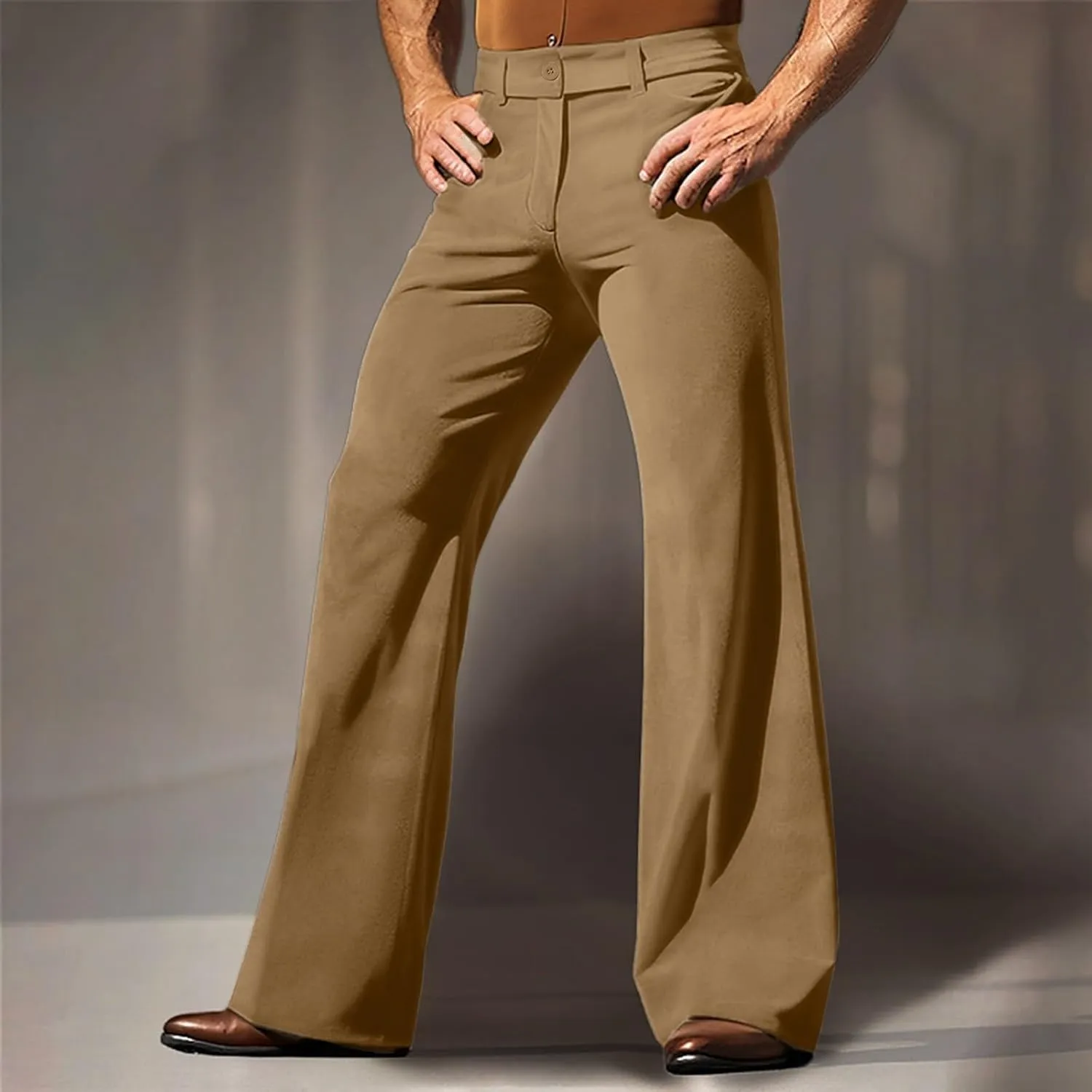 Men's Formal Trousers Straight with Pocket Meeting Business Extension Trousers Suit Pants for Men