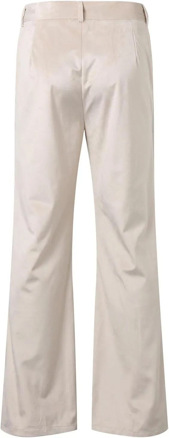 Men's Formal Trousers Straight with Pocket Meeting Business Extension Trousers Suit Pants for Men
