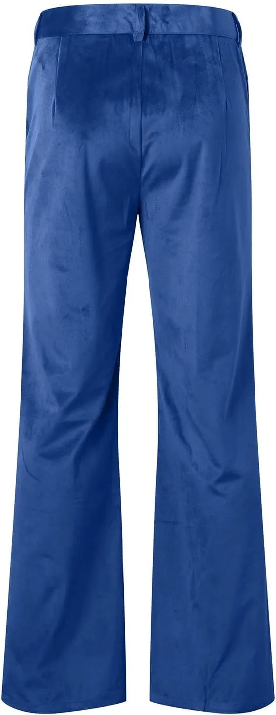 Men's Formal Trousers Straight with Pocket Meeting Business Extension Trousers Suit Pants for Men