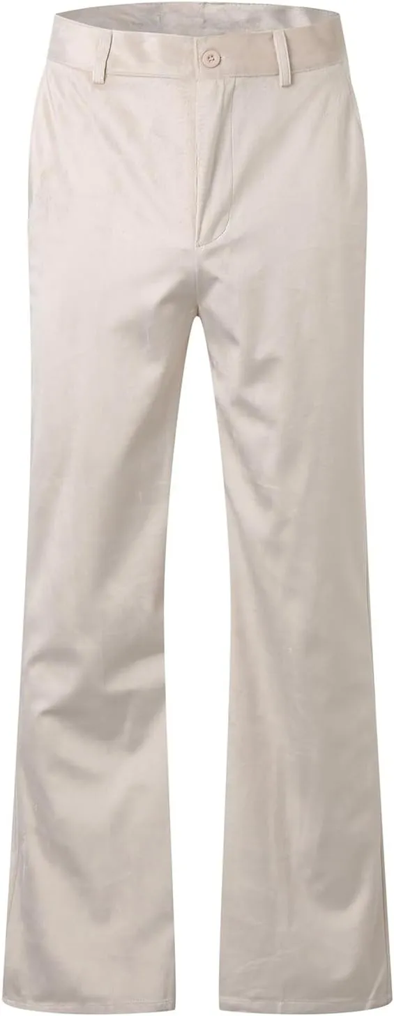 Men's Formal Trousers Straight with Pocket Meeting Business Extension Trousers Suit Pants for Men