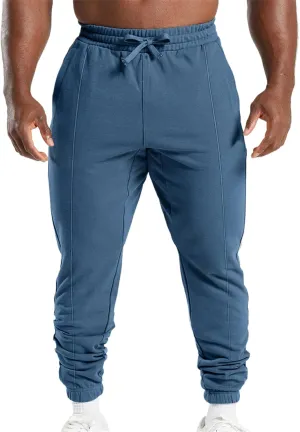 Men's High Waist Fleece Joggers Sweatpants Drawstring Track Pants with Pockets for Yoga Workout Running Lounge Wear