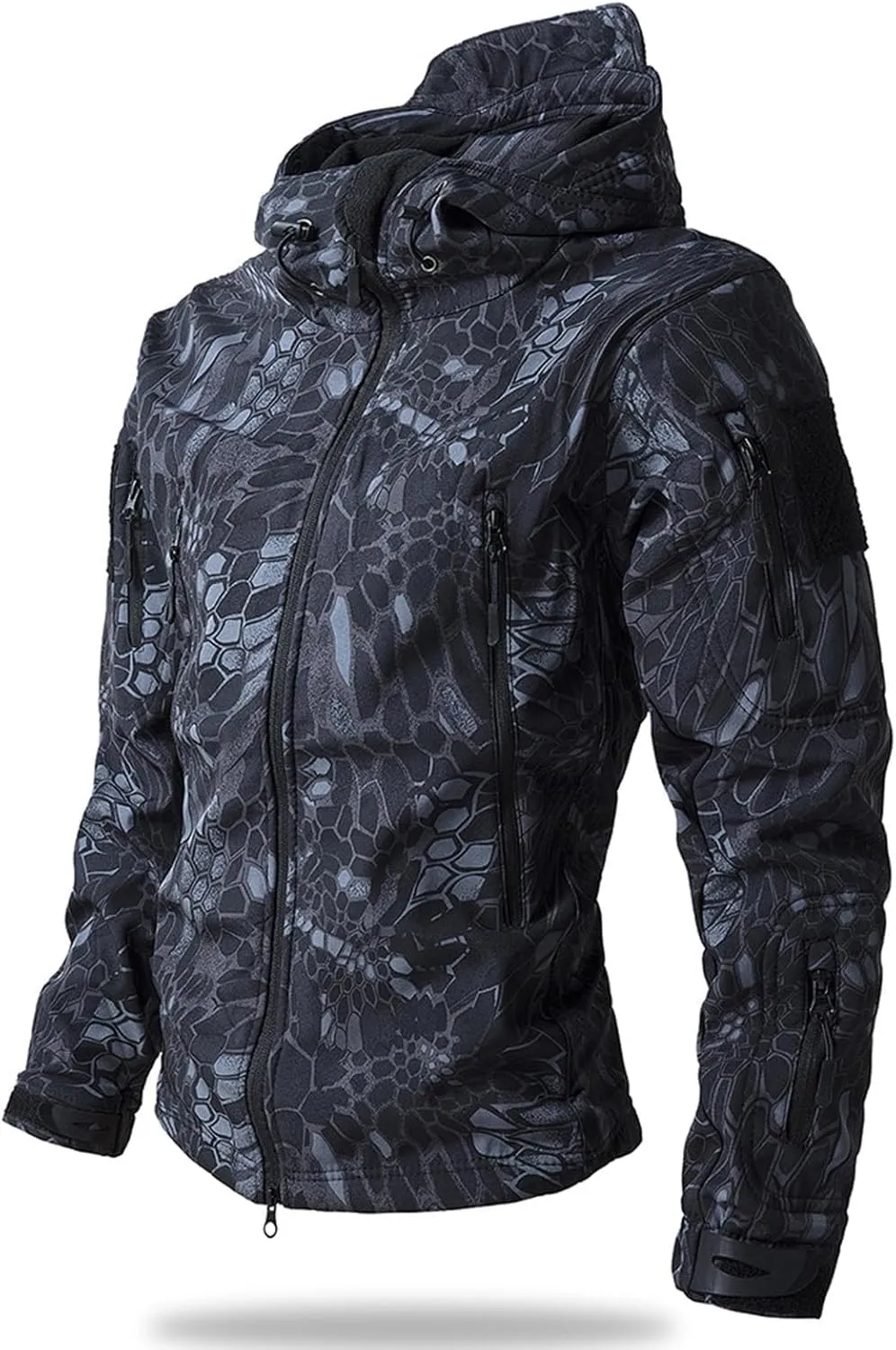 Men's Military Tactical Jackets Camouflage Softshell Fleece Fall Windbreaker Waterproof Outdoor Hooded Rain Coats