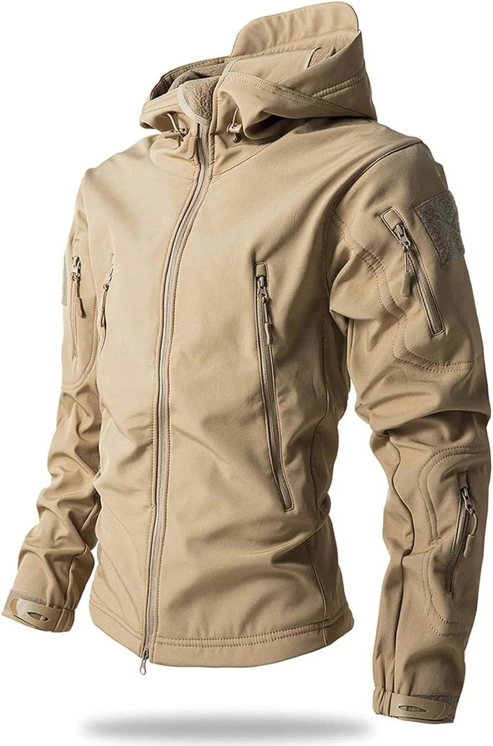 Men's Military Tactical Jackets Camouflage Softshell Fleece Fall Windbreaker Waterproof Outdoor Hooded Rain Coats