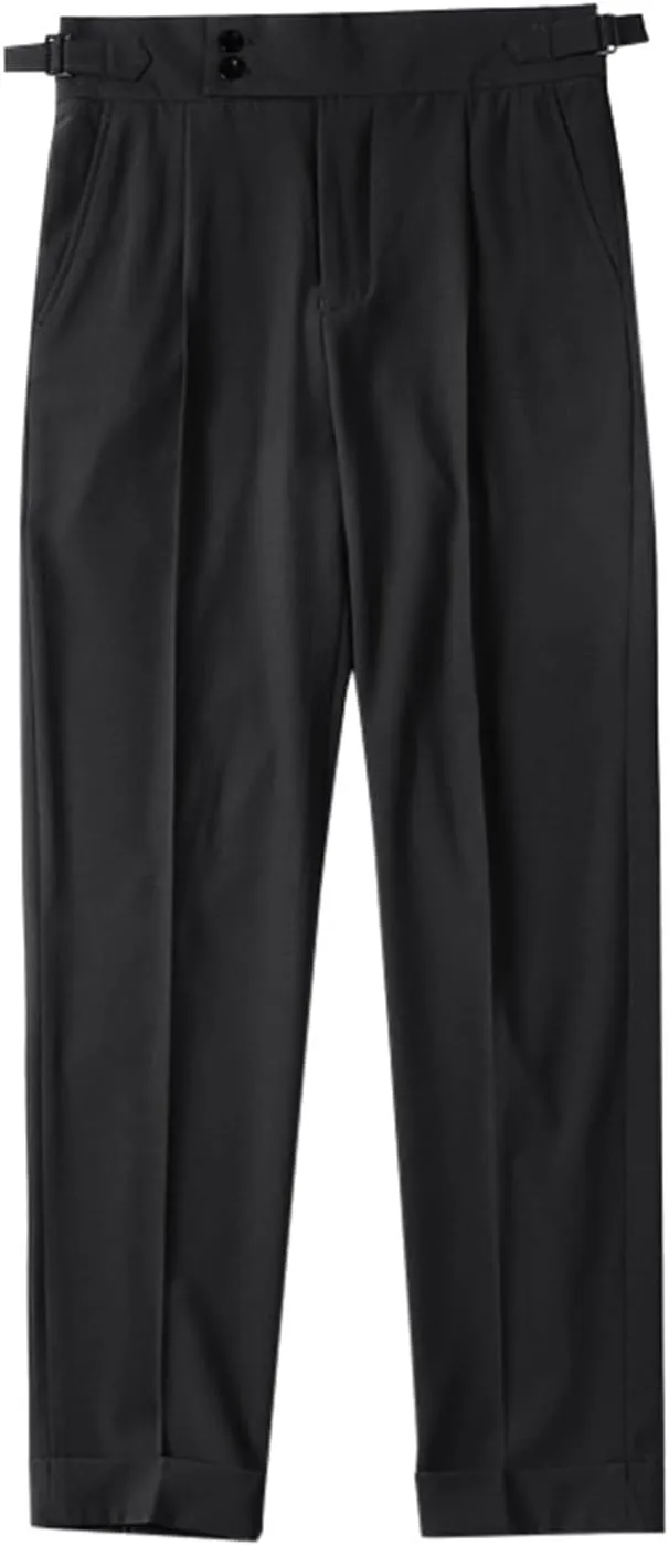 Mens Pants, Mens Dress Pants Straight Drape Feel Classic Solid Color Comfy Loose Summer Slim Fit Casual Suit Pant