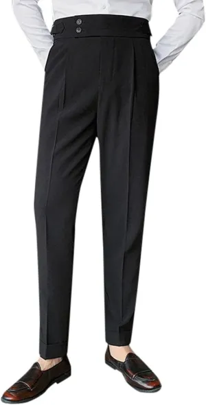 Mens Pants, Mens Dress Pants Straight Drape Feel Classic Solid Color Comfy Loose Summer Slim Fit Casual Suit Pant