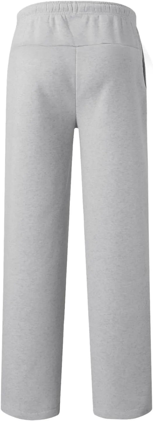 Mens Sweatpants Elastic Waist Drawstring Straight Wide Leg Joggerse Lightweight Outdoor Jogging Workout Pants with Pockets