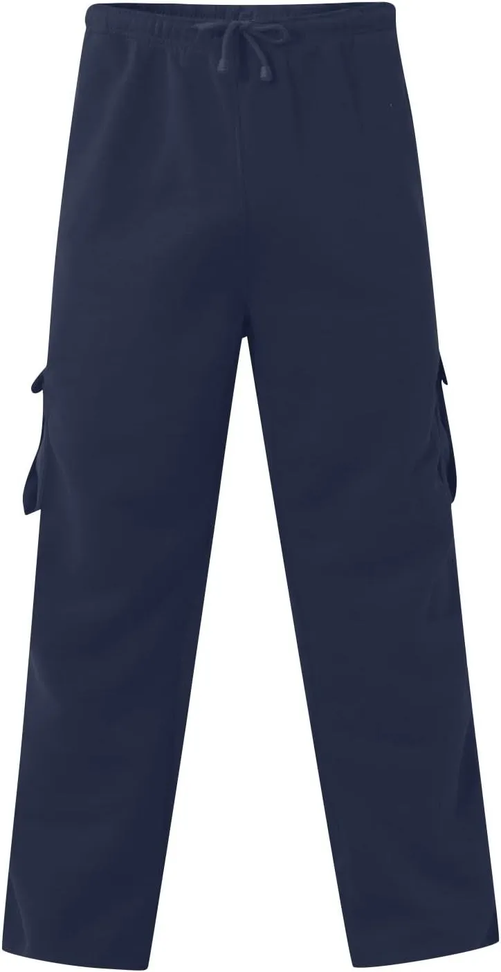 Mens Sweatpants Joggers Baggy Sweatpants Cargo Straight Leg Elastic Waist Pants Casual Drawstring Sweatpants