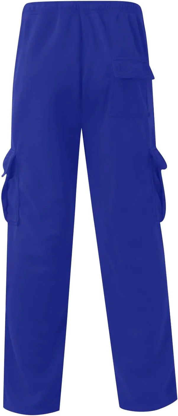 Mens Sweatpants Joggers Baggy Sweatpants Cargo Straight Leg Elastic Waist Pants Casual Drawstring Sweatpants