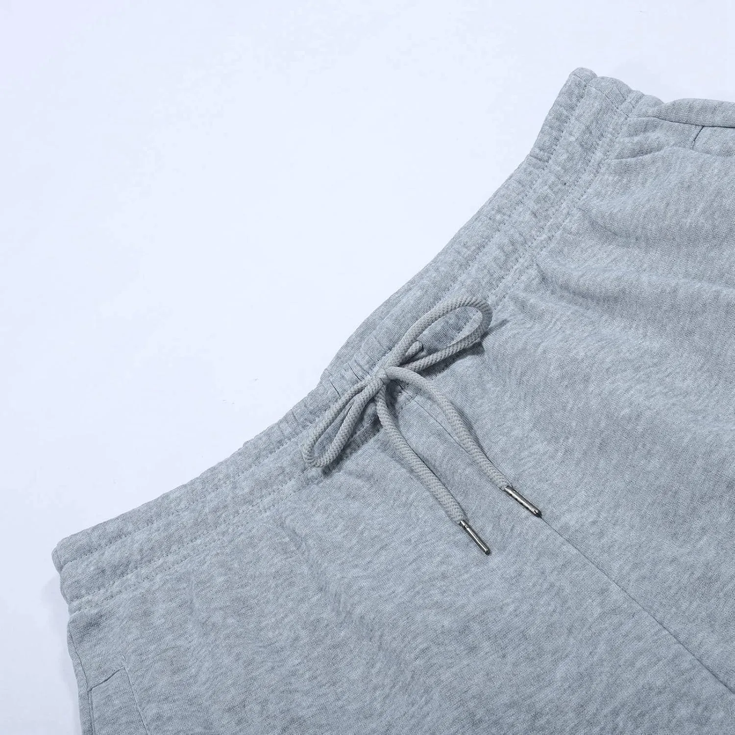 Mens Sweatpants Joggers, Fleece Baggy Sweatpants Cargo Straight Leg Elastic Waist Pants, Casual Drawstring Sweatpants