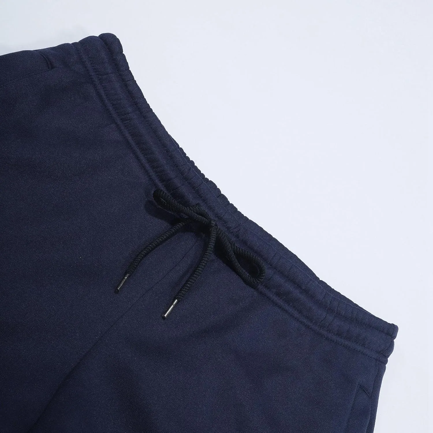 Mens Sweatpants Joggers, Fleece Baggy Sweatpants Cargo Straight Leg Elastic Waist Pants, Casual Drawstring Sweatpants